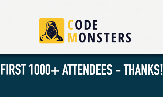 First 1000+ Attendees Registered for CodeMonsters 2022 #Virtual